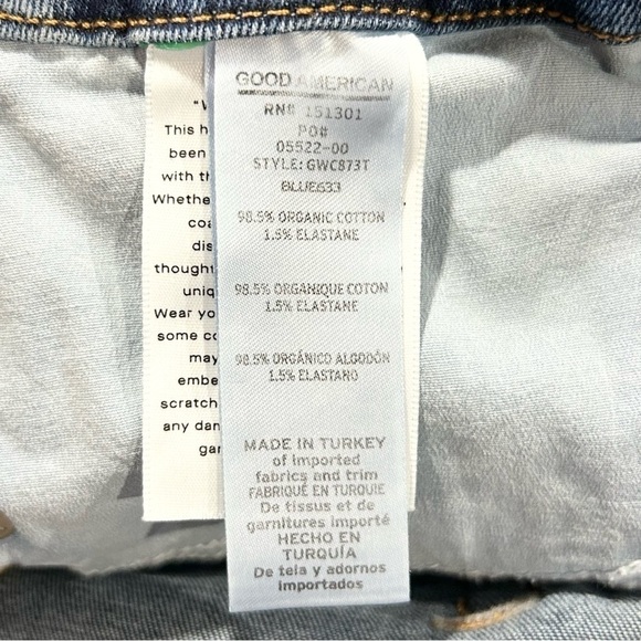 Good American Good Waist Cropped High Rise Jeans in Blue633 18 - Picture 8 of 8